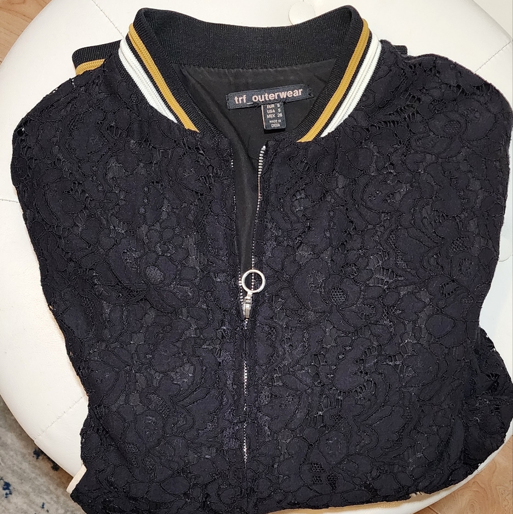 Lace Bomber Jacket - Picture 5 of 6